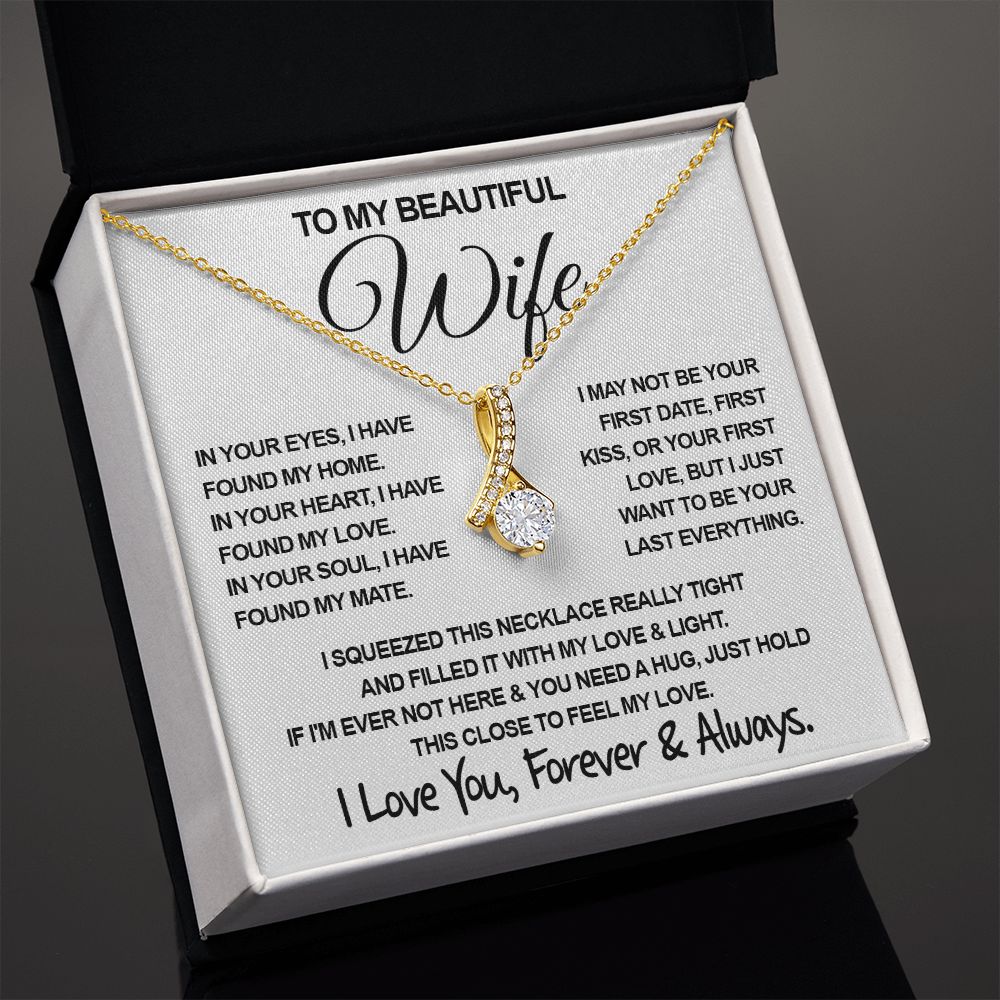 To My Beautiful Wife Necklace, Soulmate Jewelry For Women, Wife Necklace From Husband, Soulmate Birthday Gifts Necklace For Wife, Soulmate Gifts For Her, To My Future Wife Necklace Soulmate Allruing Necklace