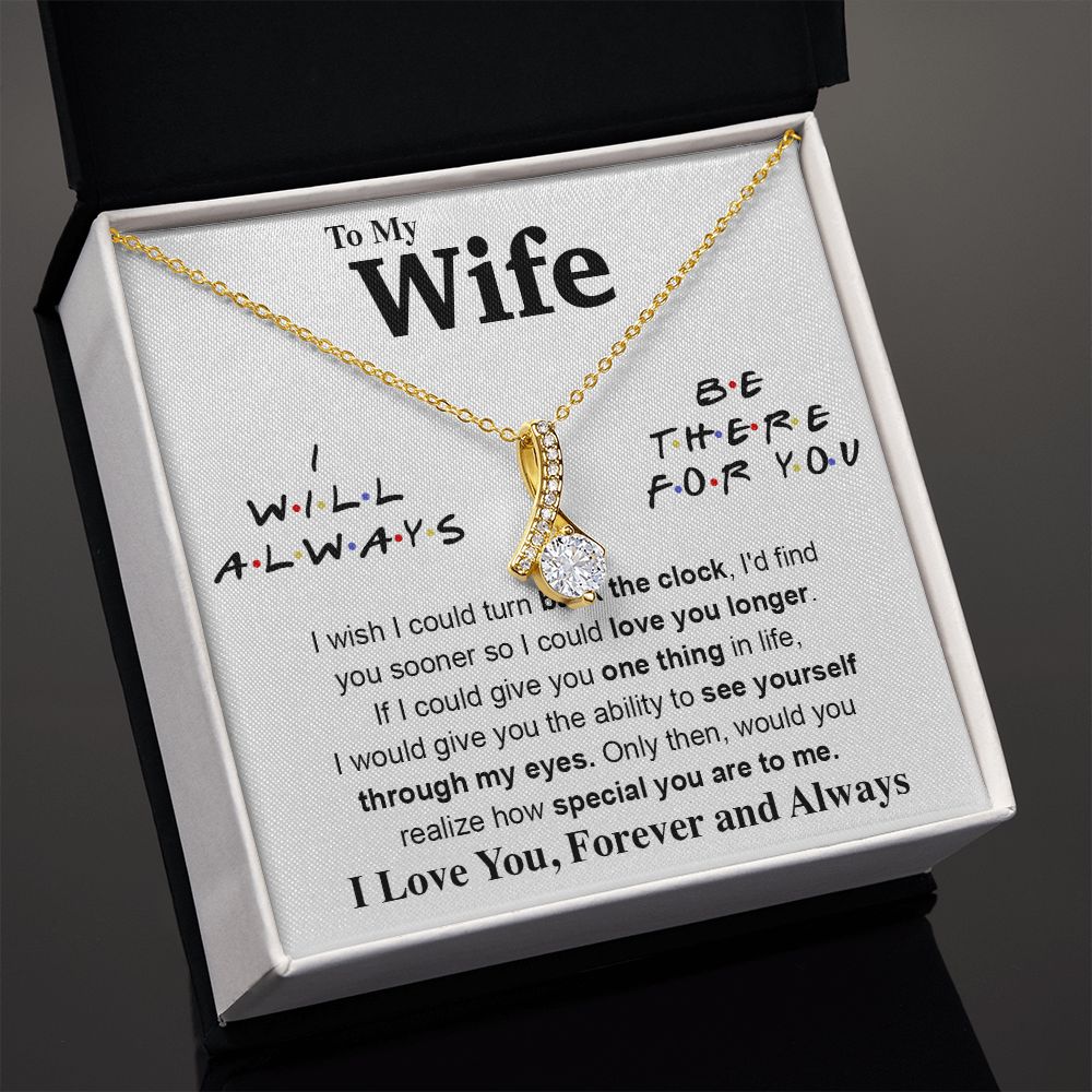 To My Wife Necklace To My Future Wife Gifts, Promise Necklace For Her, Fiance Gifts For Her, Valentine Gifts For Soulmate From Husband With Message Card Box LED, Soulmate Necklace For Women, To My Wife Necklace Allruing Necklace