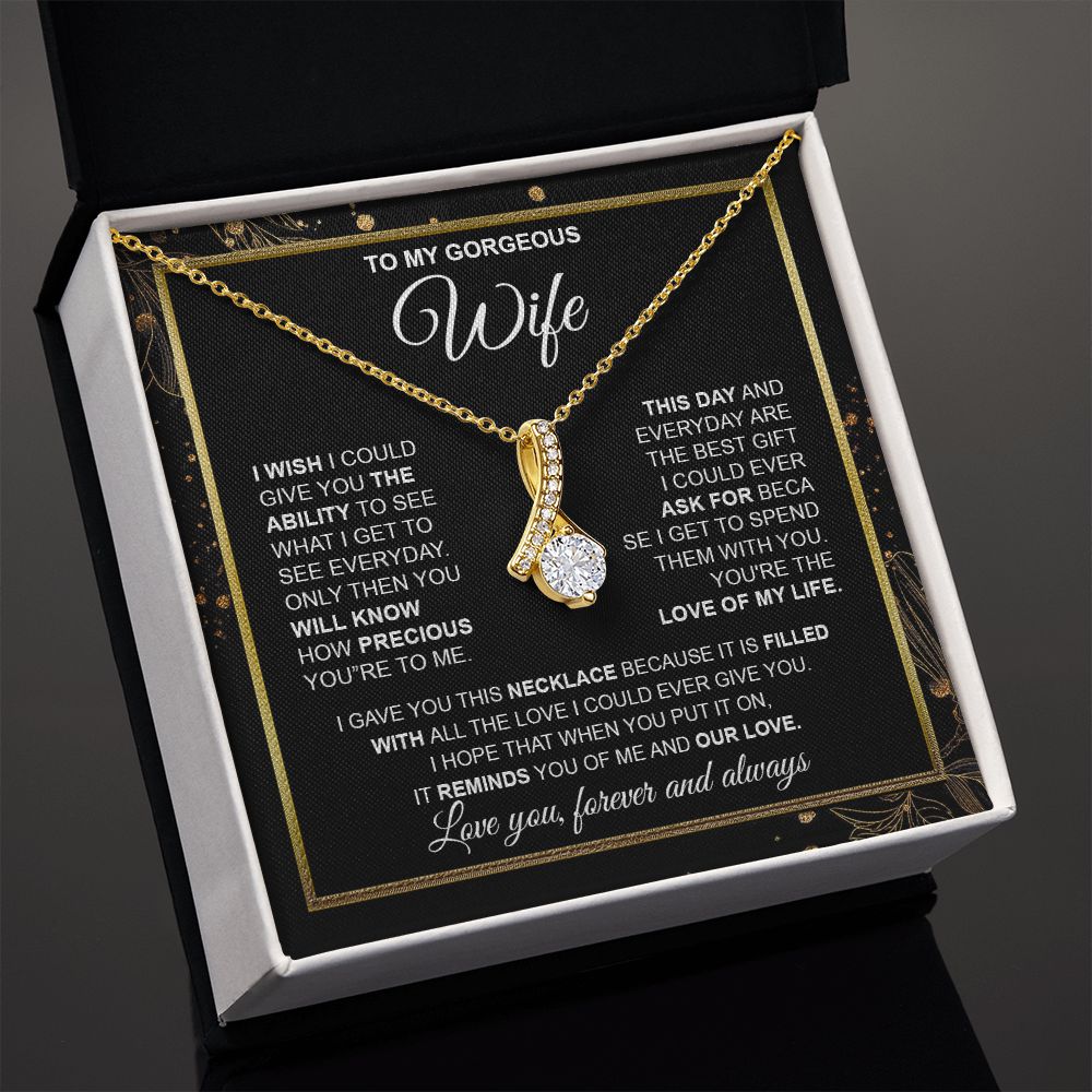 to My Wife Necklace from Husband, Necklaces for Wife from Husband, to My Soulmate Necklace for Women, Soulmate Jewelry for Wife Wedding Jewelry Gifts for Wife Valentine Gifts from Husband Allruing Necklace