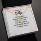 Couples Gifts, Beautiful Wife Necklace Gifts From Husband, Wedding Anniversary Jewelry For Wife From Husband, Wife Birthday From Husband, To My Unbiological Sister Message Card and Gift Box styles On Birthday, Christmas, Anniversary  Allruing Necklace