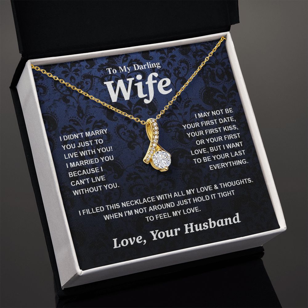 Valentine Gifts for Wife Necklace from Husband- Gifts for Wife from Husband, Wedding Gifts for Her Gifts Soulmate Message Card and Necklace Gift Box Gift Box Styles on Birthday, Wedding, Anniversary, Valentine Allruing Necklace