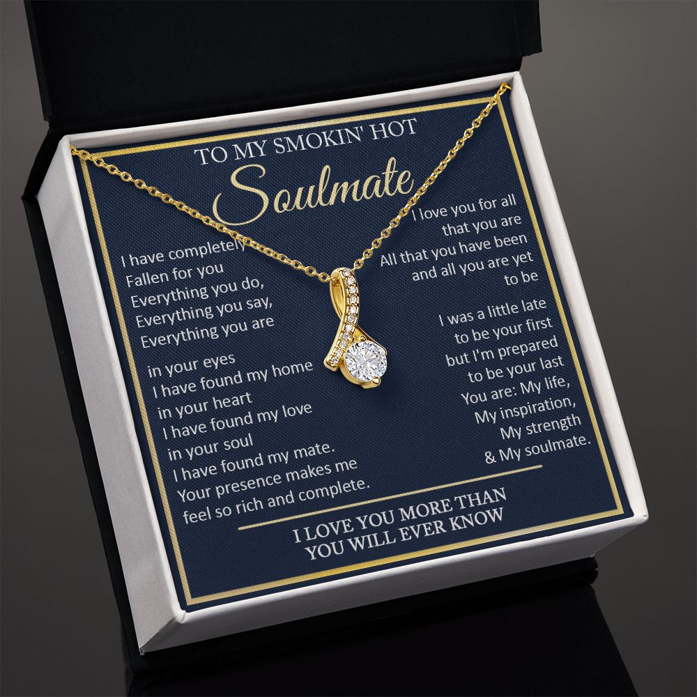 Couples Gifts, To My Smokin Hot Wife Necklace Gifts From Husband, Wedding Anniversary For Wife From Husband, To My Beautiful Wife, Necklace Custom Name Message Card and Gift Box Styles on Birthday, Christmas, Wedding, Anniversary Allruing Necklace
