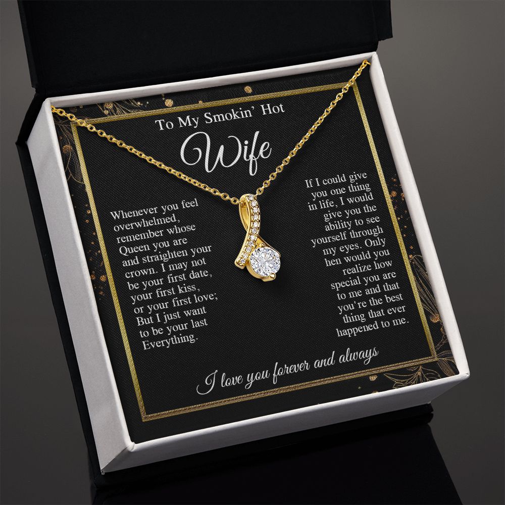 To My Beautiful Soulmate Necklace Gifts, Valentine Jewelry Gifts for Women, Anniversary Gifts For Wife From Husband To My Wife Necklace Message Card and Necklace Gift Box Gift Box Styles on Birthday, Wedding, Anniversary, Valentine Allruing Necklace