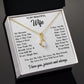 To My Wife Necklace Gift for Her, Soulmate Necklace, Necklaces for Wife from Husband, Valentine To My Wife Necklace, Soulmate Gifts, Necklace Message Card and Gift Box Styles on Birthday, Wedding, Anniversary, Valentine Allruing Necklace