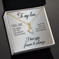 To My Love "Promise NecklaceGift for Fiance, Girlfriend, Future Wife, Wife. Fiance, Girlfriend, Future Wife, Wife Gift, Love Knot Meaningful Necklace Message Card and Gift Box Styles on Birthday, Christmas, Anniversary Allruing Necklace