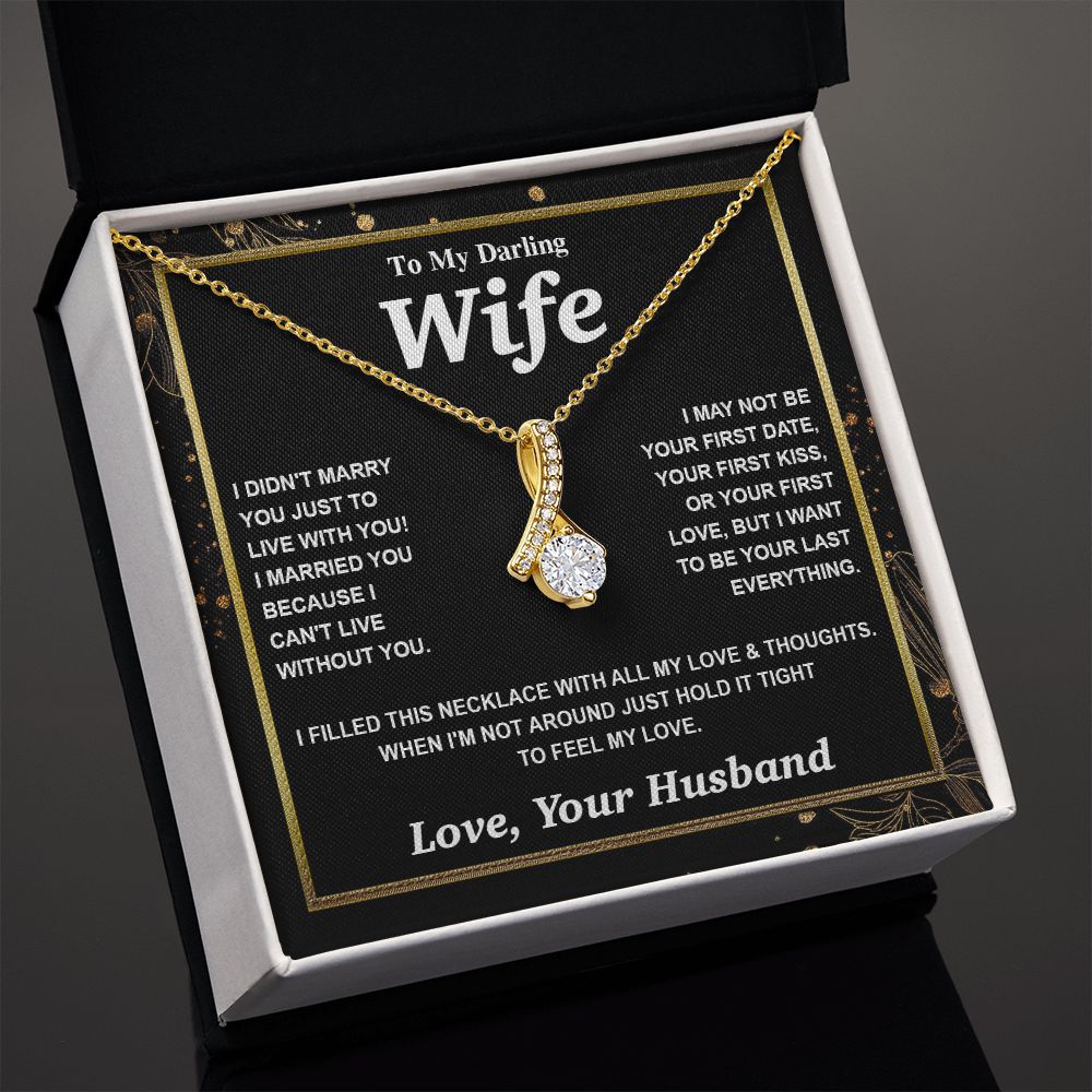 Valentine Gifts for Wife Necklace from Husband, Gifts for Wife from Husband, Wedding Gifts for Her Gifts Soulmate Message Card and Necklace Gift Box Gift Box Styles on Birthday, Wedding, Anniversary, Valentine Allruing Necklace