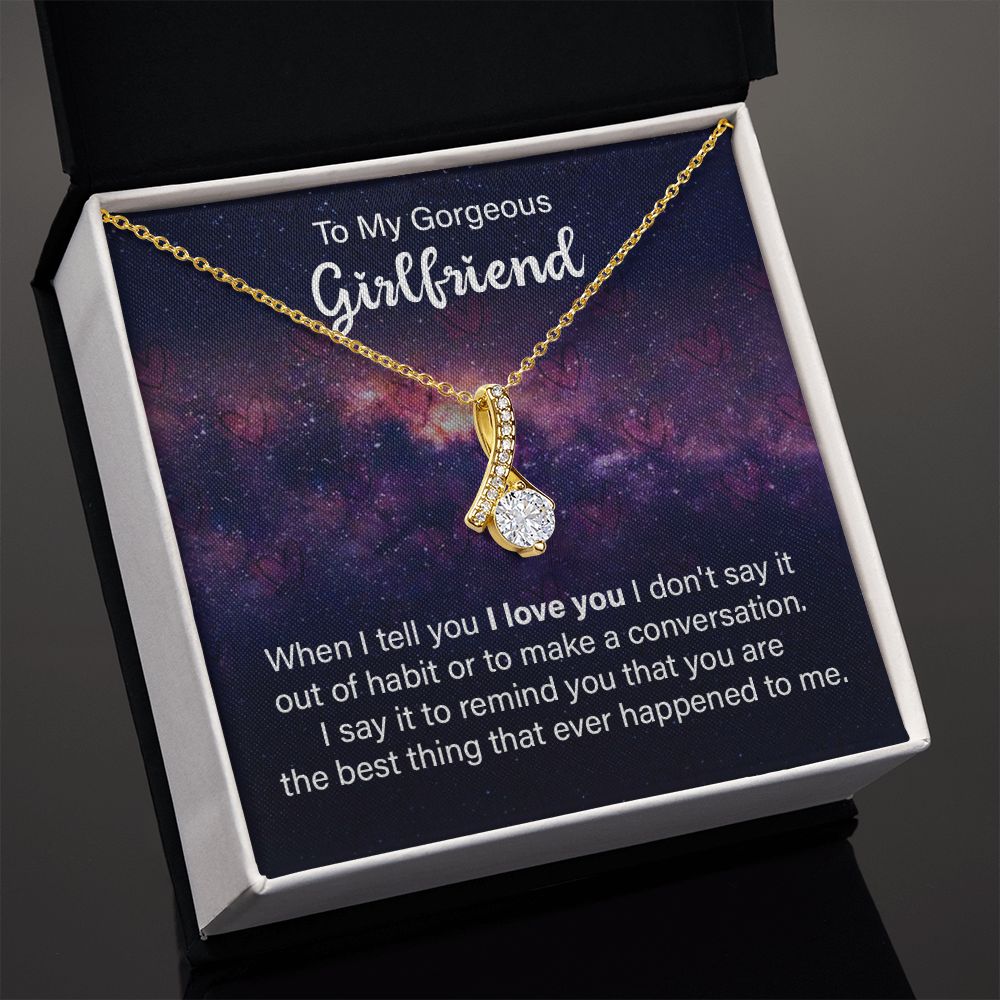 Couples Gifts, Gorgeous Girlfriend Necklace Gifts From Husband, Wedding Anniversary Jewelry For Wife From Husband, Wife Birthday From Husband, To My Soulmate Message Card and Gift Box styles On Birthday, Christmas, Anniversary  Allruing Necklace