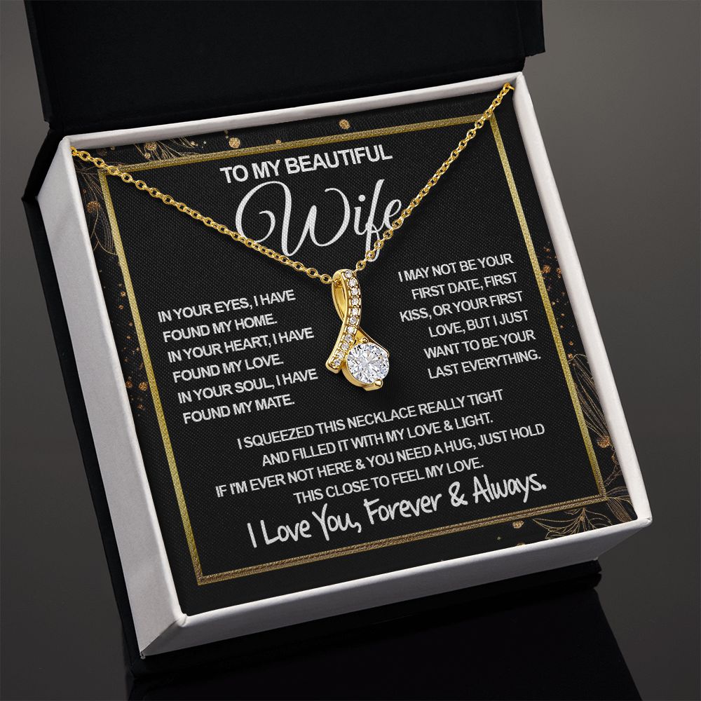 To My Beautiful Wife Necklace, Soulmate Jewelry For Women, Wife Necklace From Husband, Soulmate Gifts Necklace For Wife, Soulmate Gifts For Her, To My Future Wife Necklace Soulmate Allruing Necklace