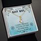 Couples Gifts, Dear Wife Necklace Gifts From Husband, Wedding Anniversary Jewelry For Wife From Husband, Wife Birthday From Husband, To My Beautiful Wife Girlfriend Message Card and Gift Box styles On Birthday, Christmas, Anniversary  Allruing Necklace