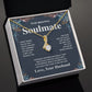 Soulmate Necklace Gift From Husband To My Badass Wife Valentines Days Anniversary Jewelry with Message Card and Gift Box. Gift for Wife. Necklace Gift Set for Wife Message Card and Necklace Gifts Box Gift Box Styles Allruing Necklace