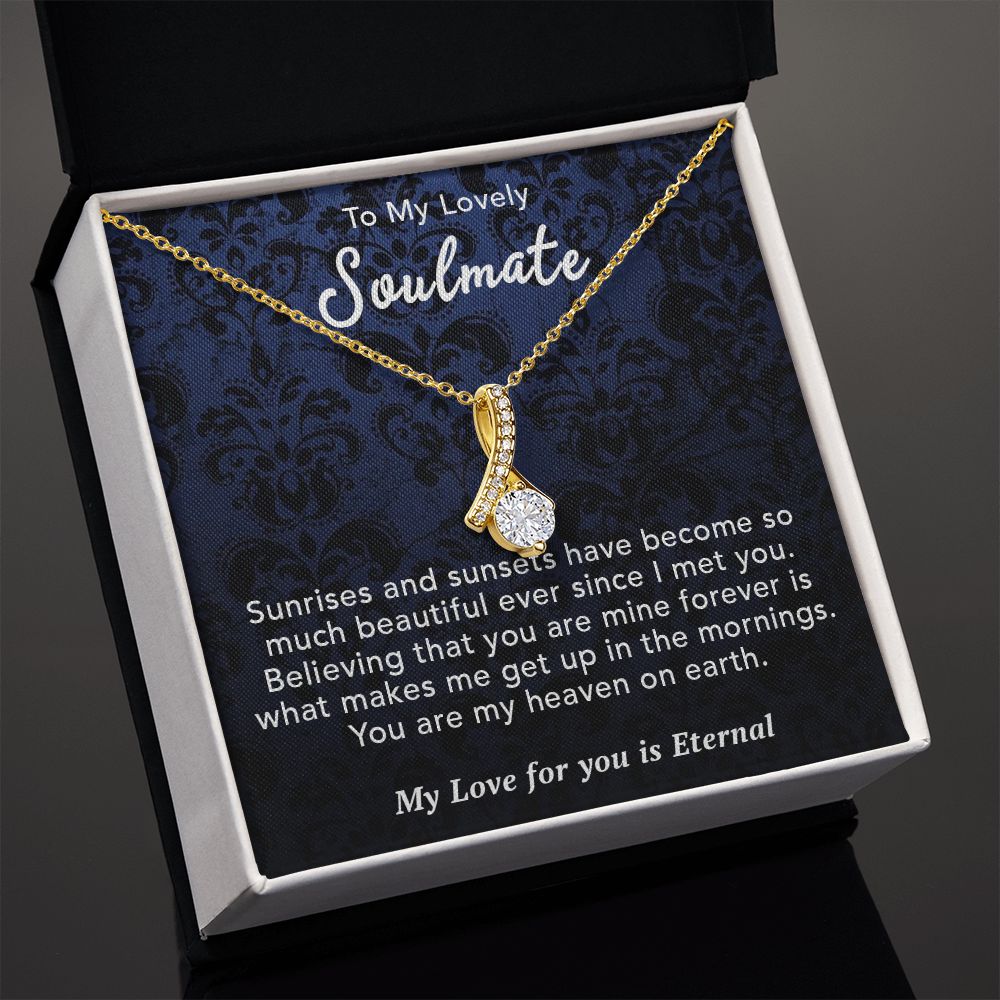 To My Lovely Wife Necklace Gift From Husband To My Badass Wife Pendant Wedding Jewelry with Message Card and Gift Box. Gift for Wife. Necklace Gift Set for Wife Necklace Gifts Box Gift Box Styles Allruing Necklace