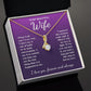 To My Beautiful Wife Necklace Gifts for Her, Soulmate for Wife Birthday Gifts from Husband, Valentine for Women, Soulmate Gifts, Message Card and Necklace Gifts Box Gift Box Styles on Birthday, Wedding, Anniversary, Valentine Allruing Necklace