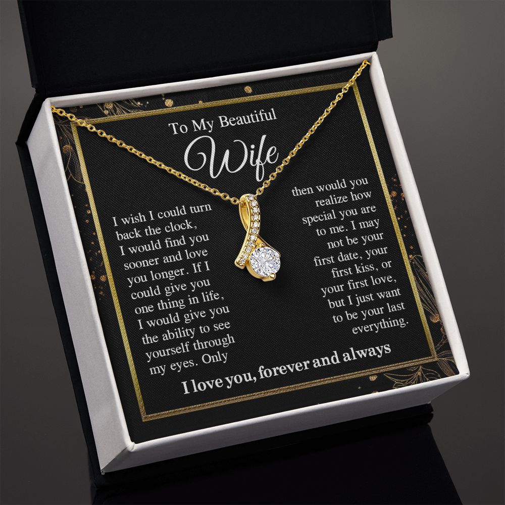 To My Beautiful Soulmate Necklace Gift For Her, Wife Gifts From Husband, Anniversary Gifts For Wife From Husband To My Wife Necklace Message Card and Necklace Gift Box Gift Box Styles on Birthday, Wedding, Anniversary, Valentine Allruing Necklace