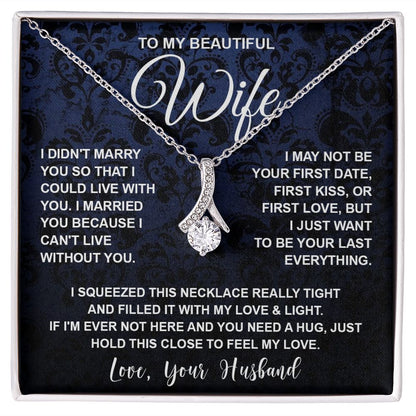 Wife Necklace Gifts From Husband, For Wife From Husband, Soulmate Valentine Gifts From Husband, Necklaces For Wife From Husband To My Wife Necklace Message Card and Necklace Gift Box Gift Box Styles on Birthday, Wedding, Anniversary, Valentine Allruing Ne