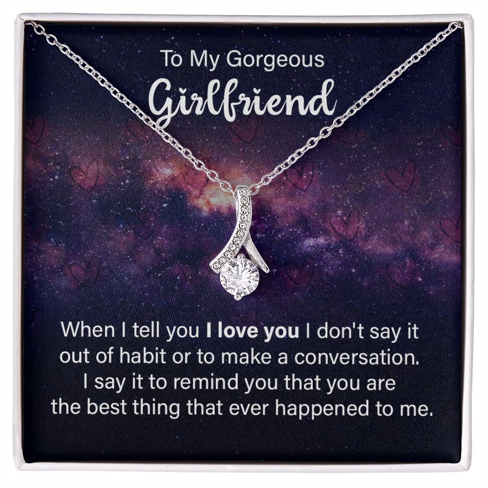 Couples Gifts, Gorgeous Girlfriend Necklace Gifts From Husband, Wedding Anniversary Jewelry For Wife From Husband, Wife Birthday From Husband, To My Soulmate Message Card and Gift Box styles On Birthday, Christmas, Anniversary  Allruing Necklace