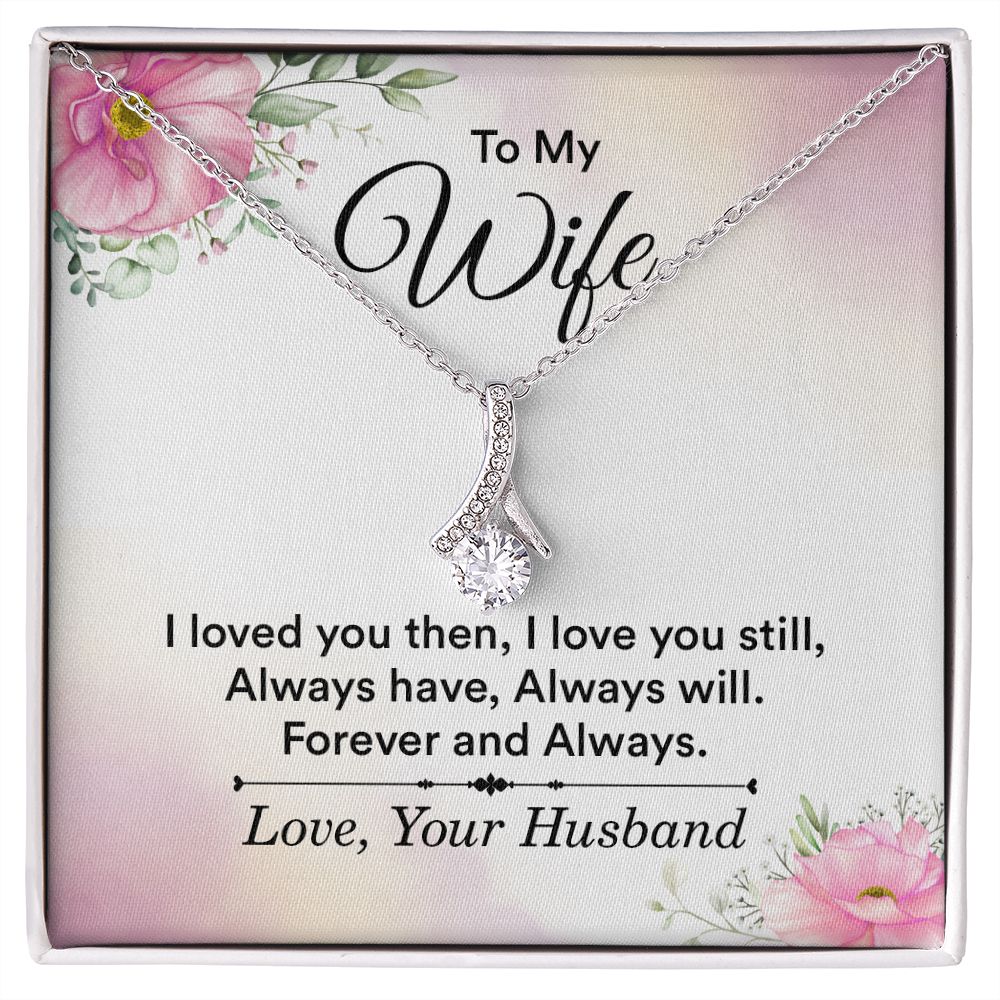 To My Wife Necklace, Wife Necklace, Wife Gift, WIfe Gift From Husband, Happy Anniversary, Meaningful Necklace Message Card and Gift Box Styles on Birthday, Christmas, Anniversary Allruing Necklace
