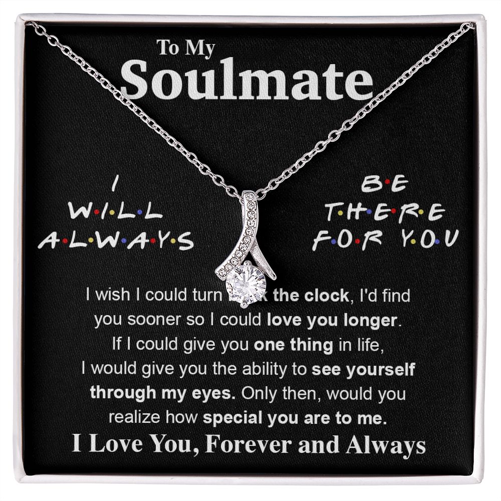 To My Soulmate Necklace To My Future Wife Necklace Gifts, Promise Necklace For Her, Fiance Gifts For Her, Valentine Gifts For Soulmate From Husband With Message Card Box LED, Soulmate Necklace For Women, To My Wife Necklace Allruing Necklace