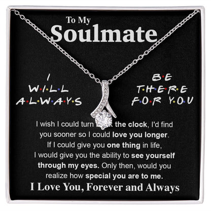 To My Soulmate Necklace To My Future Wife Necklace Gifts, Promise Necklace For Her, Fiance Gifts For Her, Valentine Gifts For Soulmate From Husband With Message Card Box LED, Soulmate Necklace For Women, To My Wife Necklace Allruing Necklace