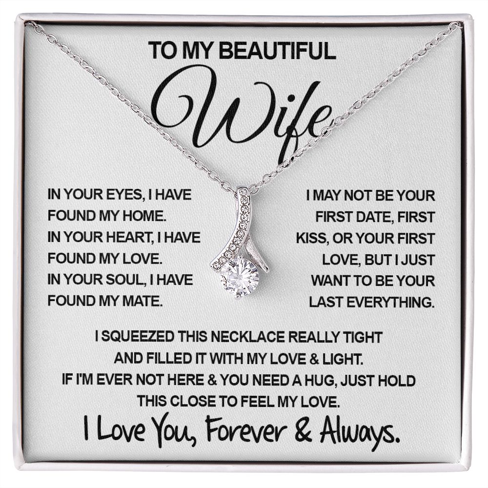 To My Beautiful Wife Necklace, Soulmate Jewelry For Women, Wife Necklace From Husband, Soulmate Birthday Gifts Necklace For Wife, Soulmate Gifts For Her, To My Future Wife Necklace Soulmate Allruing Necklace