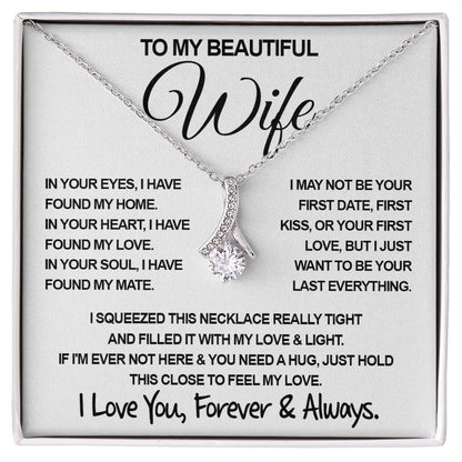 To My Beautiful Wife Necklace, Soulmate Jewelry For Women, Wife Necklace From Husband, Soulmate Birthday Gifts Necklace For Wife, Soulmate Gifts For Her, To My Future Wife Necklace Soulmate Allruing Necklace
