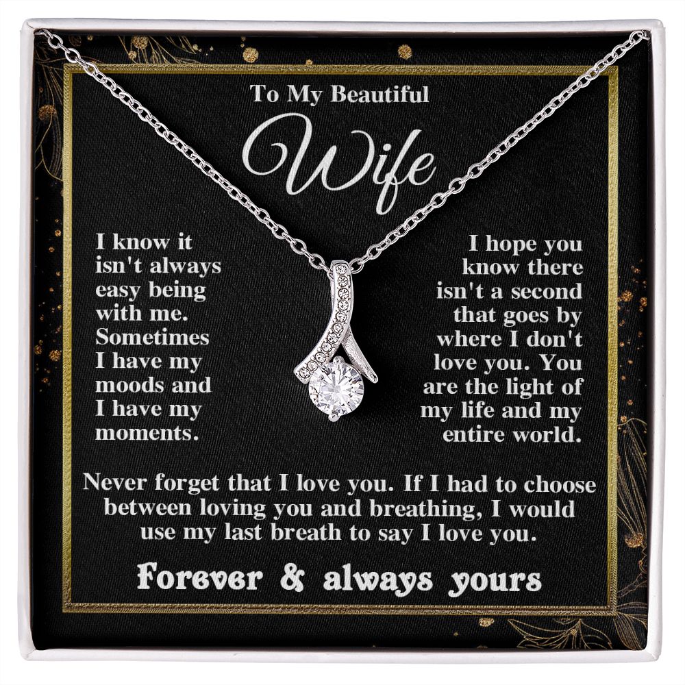 Gifts for Wife Necklace from Husband, Gifts for Wife from Husband, Birthday Gifts for Her Gifts Soulmate Message Card and Necklace Gift Box Gift Box Styles on Birthday, Wedding, Anniversary, Valentine Allruing Necklace