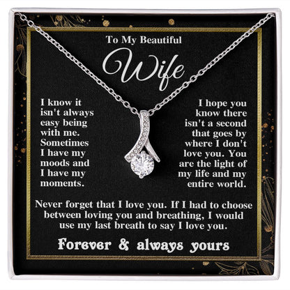 Gifts for Wife Necklace from Husband, Gifts for Wife from Husband, Birthday Gifts for Her Gifts Soulmate Message Card and Necklace Gift Box Gift Box Styles on Birthday, Wedding, Anniversary, Valentine Allruing Necklace