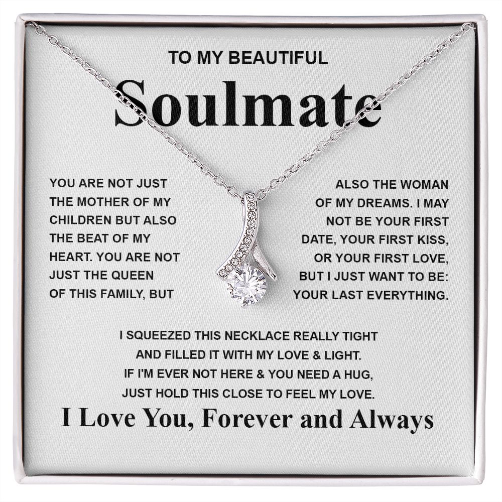 Gifts For Soulmate Birthday Gifts From Husband Necklace Valentines Days, Necklace for Future Soulmate, Valentine Necklace Jewelry for Wife Necklace Gifts from Husband - Soulmate Gift Necklace with Message Card and Gift Box Allruing Necklace