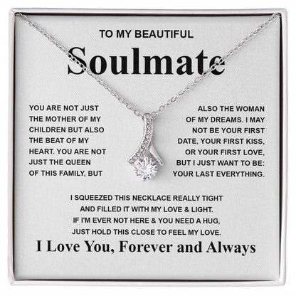 Gifts For Soulmate Birthday Gifts From Husband Necklace Valentines Days, Necklace for Future Soulmate, Valentine Necklace Jewelry for Wife Necklace Gifts from Husband - Soulmate Gift Necklace with Message Card and Gift Box Allruing Necklace