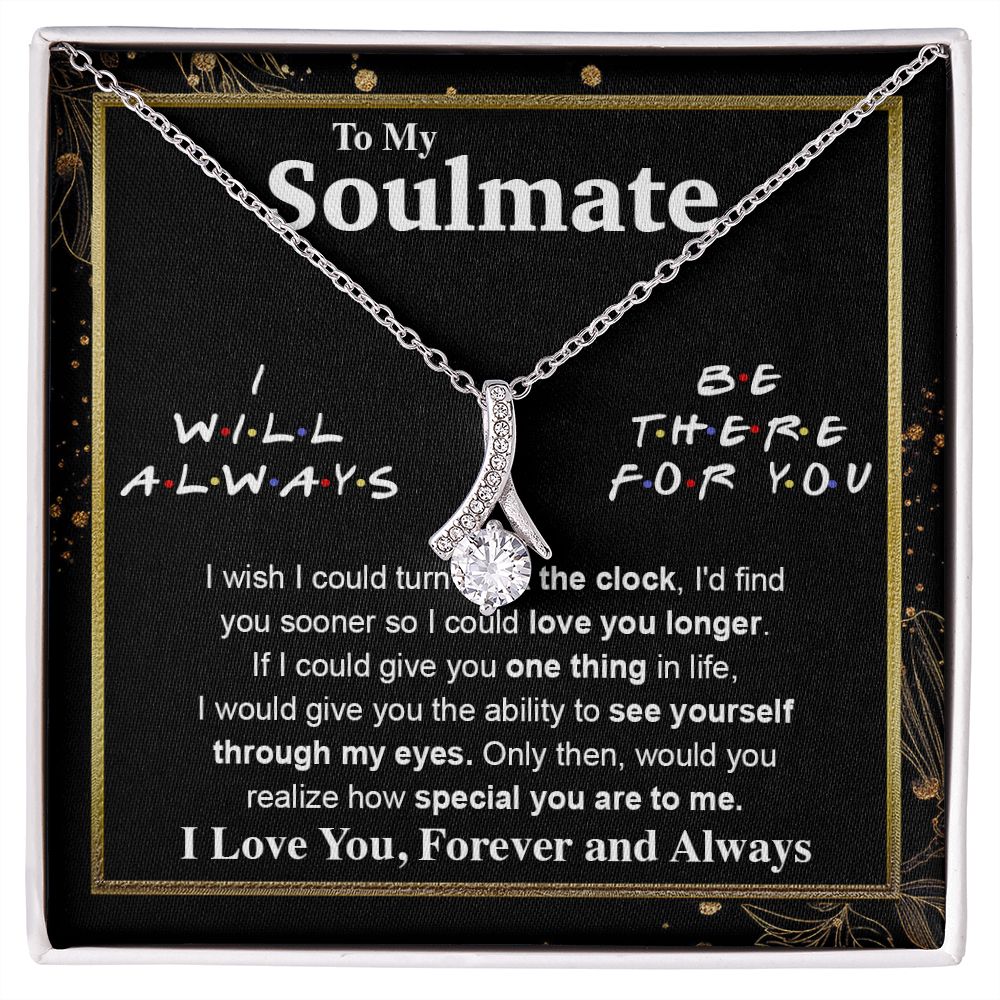 To My Soulmate Necklace To My Future Wife Necklace Gifts, Promise Necklace For Her, Fiance Gifts For Her, Wedding Necklace Gifts For Soulmate From Husband With Message Card Box LED, Soulmate Necklace For Women, To My Wife Necklace Allruing Necklace