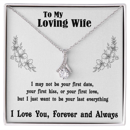 Soulmate Necklace For Women, Soulmate Gifts For Her, Future Wife Necklace, Necklaces For Girlfriend, To My Wife Necklace, Wife Necklace From Husband Necklace Message Card and Gift Box Styles on Birthday, Christmas, Valentine Allruing Necklace