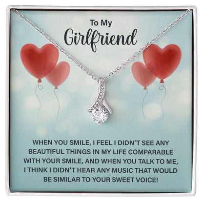 Love Knot Necklace To My Girlfriend Gifts From Boyfriend, Girlfriend Jewelry, Girlfriend Birthday Anniversary For Girlfriend Gift, Necklace Message Card and Gift Box Styles on Birthday, Christmas, Anniversary Allruing Necklace