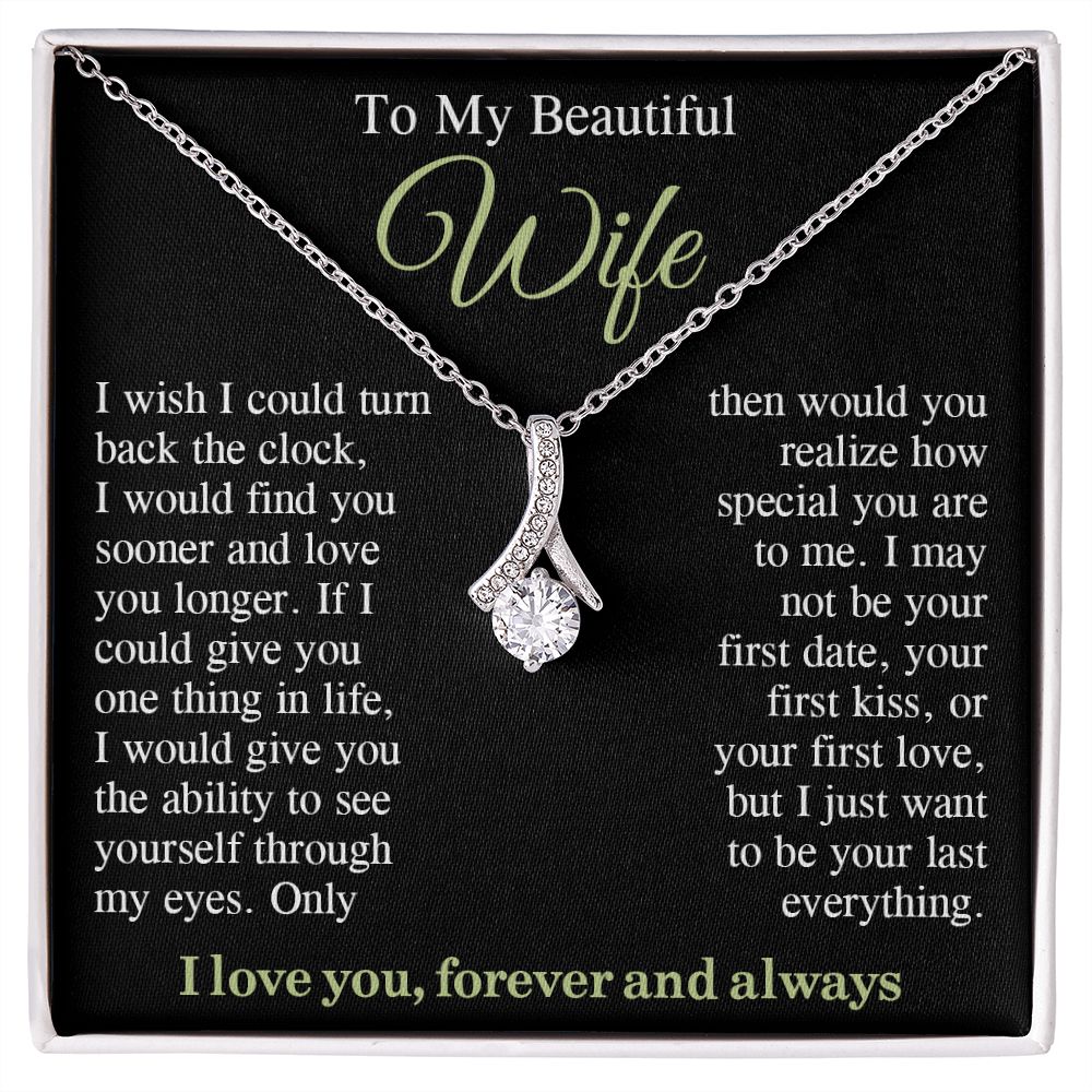 To My Beautiful Soulmate Necklace Gift for Her, Wife Gifts From Husband, Anniversary Gifts For Wife From Husband To My Soulmate Necklace Message Card and Necklace Gift Box Gift Box Styles on Birthday, Wedding, Anniversary, Valentine Allruing Necklace