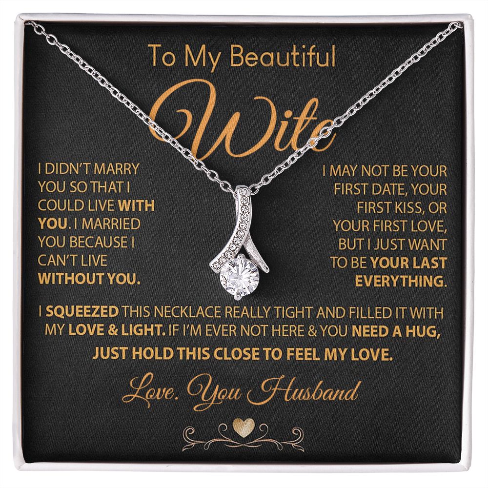 My Beautiful Soulmate Necklace Future Wife Gifts, Promise Necklace For Her, Fiance Gifts For Her, Valentine Gifts For Future Wife With Message Card Box LED, Soulmate Necklace For Women, To My Wife Necklace Allruing Necklace