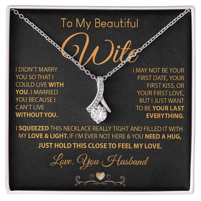 My Beautiful Soulmate Necklace Future Wife Gifts, Promise Necklace For Her, Fiance Gifts For Her, Valentine Gifts For Future Wife With Message Card Box LED, Soulmate Necklace For Women, To My Wife Necklace Allruing Necklace