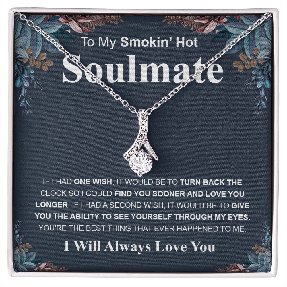 Gifts For Soulmate Birthday Gifts From Husband Necklace Valentines Day, Necklace for Future Soulmate, Wedding Birthday Jewelry for Wife Necklace Gifts from Husband - Soulmate Gift Necklace with Message Card and Gift Box Allruing Necklace