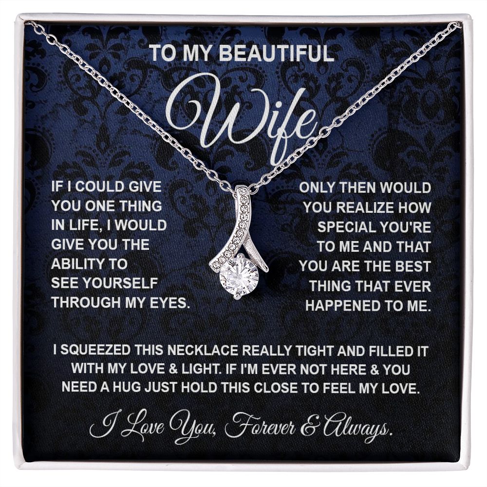 Soulmate Necklace Gifts From Husband, For Soulmate From Husband, Wife Gifts From Husband, Necklaces For Wife From Husband To My Wife Necklace Message Card and Necklace Gift Box Gift Box Styles on Birthday, Wedding, Anniversary, Valentine Allruing Necklace