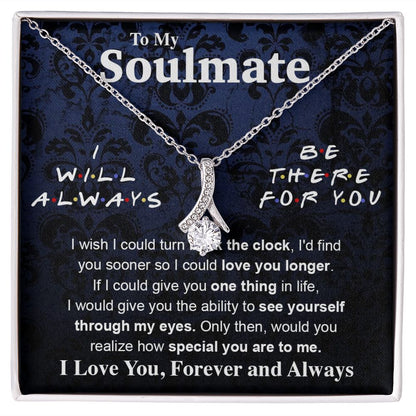 To My Soulmate Necklace To My Future Wife Necklace Gifts, Promise Necklace For Her, Fiance Gifts For Her, Valentine Necklace Gifts For Soulmate From Husband With Message Card Box LED, Soulmate Necklace For Women, To My Wife Necklace Allruing Necklace