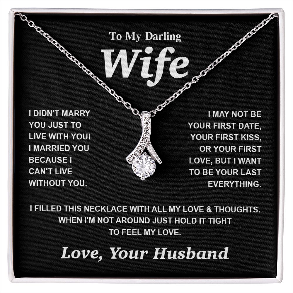 Valentine Gifts for Wife Necklace from Husband- Gifts for Wife from Husband, Valentine Gifts for Her Gifts Soulmate Message Card and Necklace Gift Box Gift Box Styles on Birthday, Wedding, Anniversary, Valentine Allruing Necklace