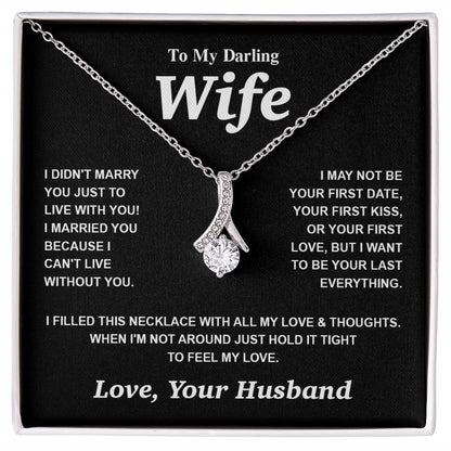 Valentine Gifts for Wife Necklace from Husband- Gifts for Wife from Husband, Valentine Gifts for Her Gifts Soulmate Message Card and Necklace Gift Box Gift Box Styles on Birthday, Wedding, Anniversary, Valentine Allruing Necklace