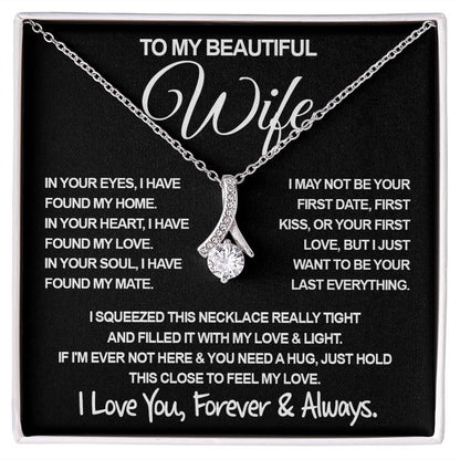 To My Beautiful Wife Necklace, Soulmate Jewelry For Women, Wife Necklace From Husband, Soulmate Valentine Gifts Necklace For Wife, Soulmate Gifts For Her, To My Future Wife Necklace Soulmate Allruing Necklace