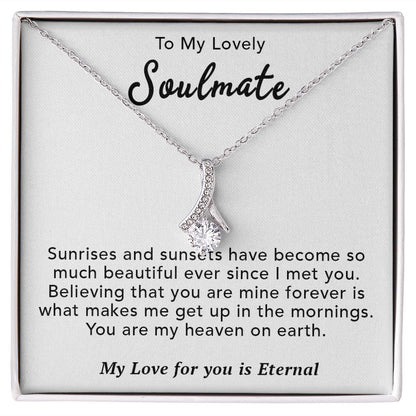 To My Lovely Wife Necklace Gift From Husband To My Badass Wife Pendant Anniversary Jewelry with Message Card and Gift Box. Gift for Wife. Necklace Gift Set for Wife Necklace Gifts Box Gift Box Styles Allruing Necklace