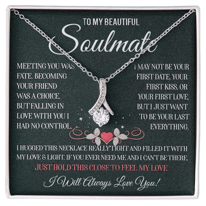 My Beautiful Soulmate Necklace Future Wife Gifts, Promise Necklace For Her, Fiance Gifts For Her, Valentine Gifts For Soulmate With Message Card Box LED, Soulmate Necklace For Women, To My Wife Necklace Allruing Necklace
