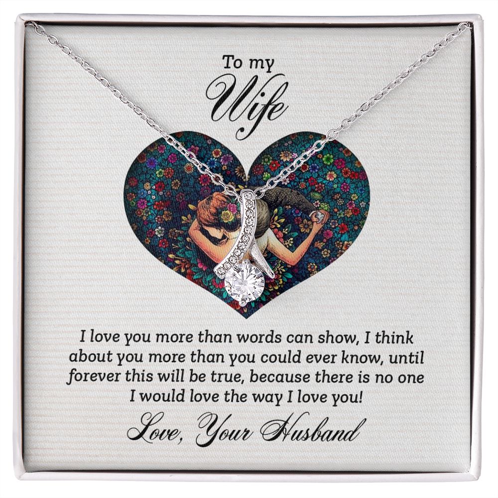To My Wife Every Passing Second Gift Wife From Husband, Jewelry For Women, Jewelry For Wife, Love Knot Meaningful Necklace Message Card and Gift Box Styles on Birthday, Christmas, Anniversary Allruing Necklace