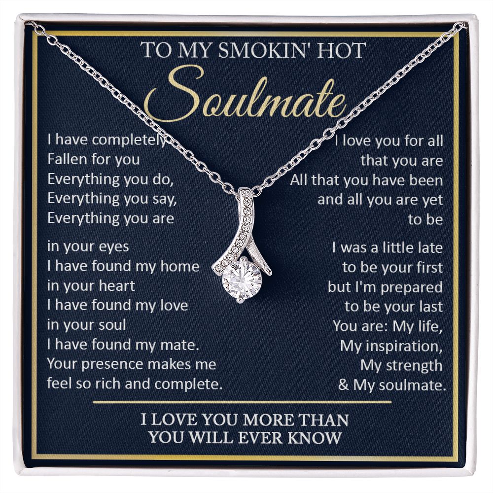 Couples Gifts, To My Smokin Hot Wife Necklace Gifts From Husband, Wedding Anniversary For Wife From Husband, To My Beautiful Wife, Necklace Custom Name Message Card and Gift Box Styles on Birthday, Christmas, Wedding, Anniversary Allruing Necklace