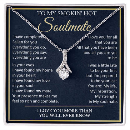 Couples Gifts, To My Smokin Hot Wife Necklace Gifts From Husband, Wedding Anniversary For Wife From Husband, To My Beautiful Wife, Necklace Custom Name Message Card and Gift Box Styles on Birthday, Christmas, Wedding, Anniversary Allruing Necklace