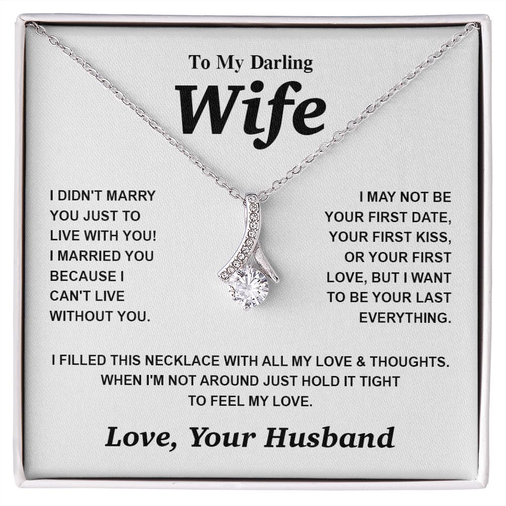 Valentine Gifts for Wife Necklace from Husband- Gifts for Wife from Husband, Birthday Gifts for Her Gifts Soulmate Message Card and Necklace Gift Box Gift Box Styles on Birthday, Wedding, Anniversary, Valentine Allruing Necklace