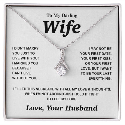Valentine Gifts for Wife Necklace from Husband- Gifts for Wife from Husband, Birthday Gifts for Her Gifts Soulmate Message Card and Necklace Gift Box Gift Box Styles on Birthday, Wedding, Anniversary, Valentine Allruing Necklace