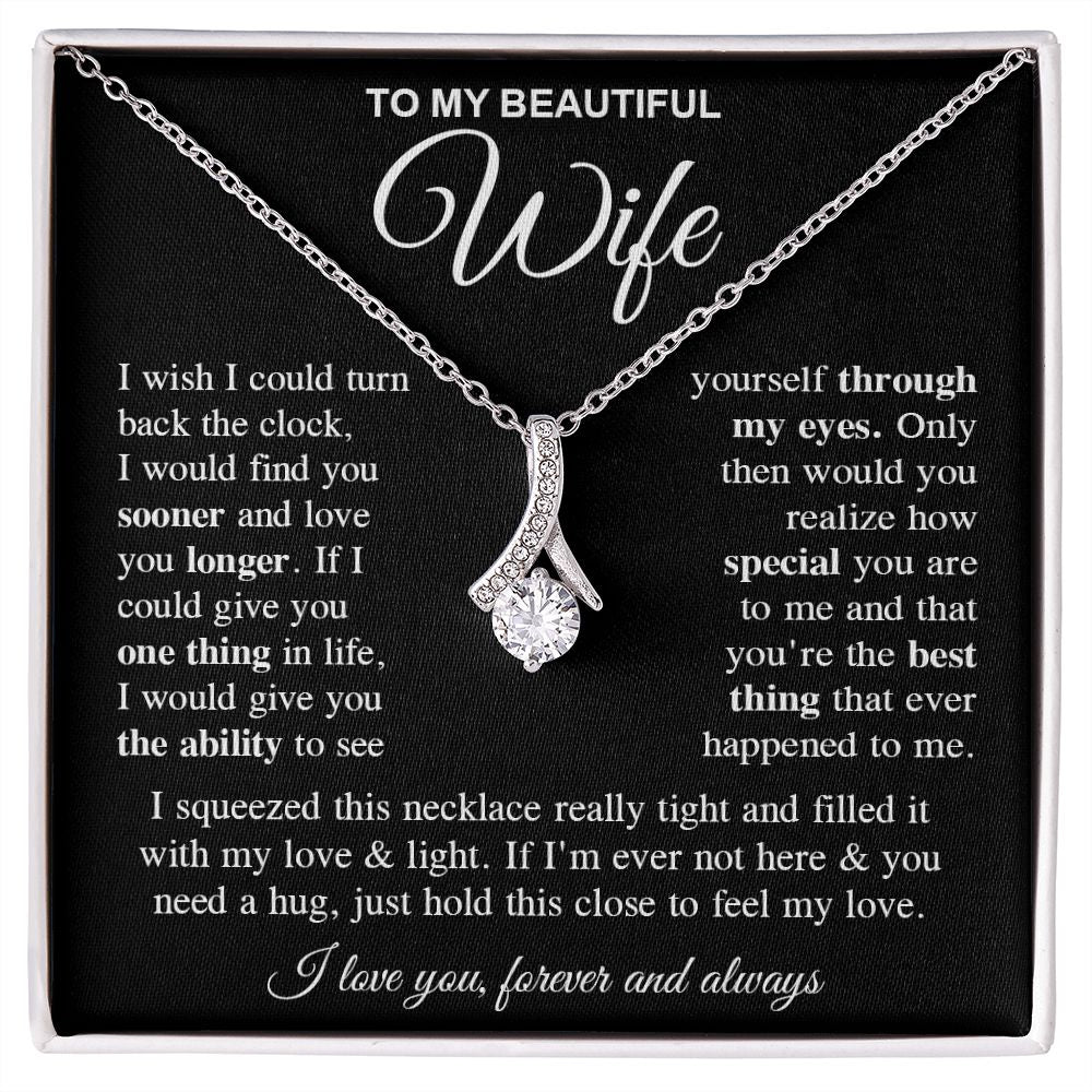 To My Soulmate Necklace Gift for Her, Wife Gifts From Husband, Necklaces For Wife From Husband To My Soulmate Necklace Message Card and Necklace Gift Box Gift Box Styles on Birthday, Wedding, Anniversary, Valentine Allruing Necklace