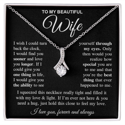 To My Soulmate Necklace Gift for Her, Wife Gifts From Husband, Necklaces For Wife From Husband To My Soulmate Necklace Message Card and Necklace Gift Box Gift Box Styles on Birthday, Wedding, Anniversary, Valentine Allruing Necklace