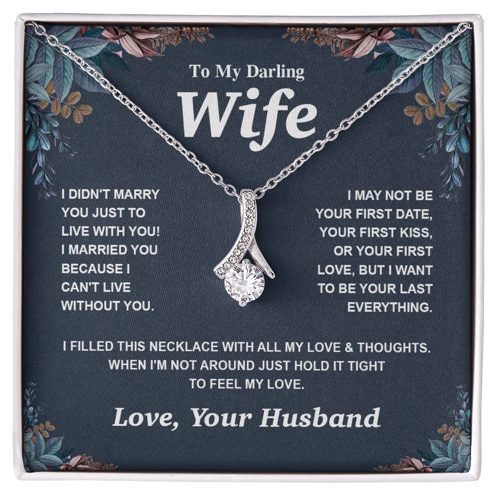 Valentine Gifts for Wife Necklace from Husband, Gifts for Wife from Husband, Valentine Gifts for Her Gifts Soulmate Message Card and Necklace Gift Box Gift Box Styles on Birthday, Wedding, Anniversary, Valentine Allruing Necklace